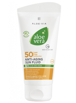ALOE VIA Сонцезахисний Anti-Aging Антивіковий флюїд SPF 50 23074-201 фото